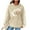 Beige, variant on BOBOGOJP Hooded Sweatshirts for Women Funny Football Graphic Waffle Knit Game Day Pullover Hoodies Long Sleeve Tops Light Gray for Size M
