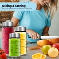 thumbnail image 2 of Botellas de jugo de vidrio Chunmo, 350 ml, paquete de 4 con tapas de acero inoxidable, 2 of 7