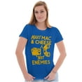 thumbnail image 3 of Funny Mac and Cheese Not Enemies Joke Womens Slim Fit Graphic Tee Brisco Brands S, 3 of 5