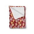 thumbnail image 2 of Fruit Art Soft Flannel Fleece Throw Blanket, Pears and Leaves in Abstract Design Watercolor Art Paint Print, Cozy Plush for Indoor and Outdoor Use, 60" x 80", Raspberry and Multicolor, by Ambesonne, 2 of 6