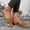 Gold, variant on Eltusu Women Flat Slide Sandals, Fashion No Slip PU Open Toe Summer Shoes Black Size 7