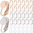 thumbnail image 1 of Dsseng 1 Box 30Pcs Hoop Earring Converter Clip Earring Findings Silver Brass Painless Non Pierced Earring Clips with Silicone Pads and Loops Clip Earring Findings for Jewelry Making Suppl, 1 of 6