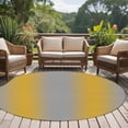 thumbnail image 4 of Yellow Ombre Round Area Rug 7 FT, Non Slip Living Room Area Carpet, Grey Modern Art Farmhouse Washable Soft Circular Rug Non-Shedding Floor Carpet for Bedside Office Play Room Classroom, 4 of 9