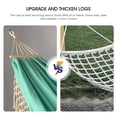 thumbnail image 2 of Eurhowing Outdoor Cotton Hammock with Tassels, 440lb Double 2 Person Portable Hammock, Heavy Duty Boho Hammock for Camping Patio Backyard Travel, Green, 2 of 8