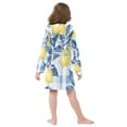 thumbnail image 7 of FORMRS Niños Bathrobe Unisex Hooded Robe Soft Plush Pajamas Sleepwear, Size 2-3T, Light Blue Lemon, 7 of 7