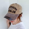 thumbnail image 4 of Gorra de béisbol Vintage Unisex, gorro de algodón, informal, 3D, bordado de letras negras, deportes al aire libre, 4 of 5