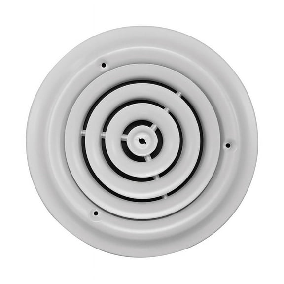 Greystone Round Ceiling Diffuser White Powder Coated Heavy Steel Construction