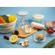 thumbnail image 5 of Picadora manual de alimentos, picadora manual, procesador de verduras para cebollas, pimientos, zanahorias, nueces, utensilios de cocina de KAUKKO (500 ml/2 tazas) (Azul-S) Rojo Verde Cocina, Decoración y Otros, 5 of 5
