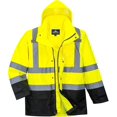 thumbnail image 2 of Portwest US366 Hi-Vis Lightweight Waterproof Contrast Rain Jacket Yellow/Black, 5X-Large, 2 of 4