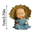 thumbnail image 3 of Orangide Aquatic Wood Decoration Potted Green Little Monk Plant for Home Desk Good Luck Charm Indoor Office Decor Zen Buddhist Style Ornament Water Grown Plant, 3 of 3
