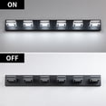 thumbnail image 6 of SEGMART LED Modern Bathroom Light Fixtures Vanity Lights, 6-Lights Acrylic Matte Black Bathroom Vanity Light Over Mirror, Industrial Indoor Wall Mount Lamp for Kitchen Living Room Workshop Cafe, 6 of 9