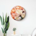 thumbnail image 4 of 10 Inch Wall Clock Battery Operated Silent Clock Decorative for Office, Kitchen, Outdoor, Living RoomOrange Tulip with Flower Nature Botanical Spring Floral Adorable, 4 of 4
