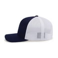 thumbnail image 3 of Pacific Headwear 104C Trucker Snapback Cap-True Navy/White/True Navy-One Size, 3 of 8
