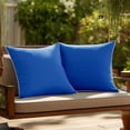 thumbnail image 4 of ZOPZO Outdoor Waterproof Throw Pillow Covers 2-Pack, Royal Blue, 18x18 Inch, Decorative Farmhouse Garden Cushion Cases for Couch Sofa, 4 of 8