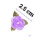 thumbnail image 2 of Flor Azucena de Tela Color Lila 84 Piezas con Hoja Verde y Tallo de Alambre, 2 of 3