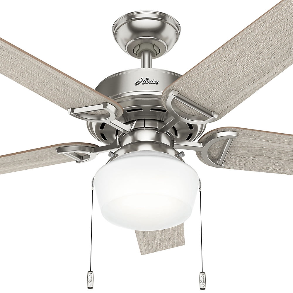 Hunter 52″ Viola Brushed Nickel Ceiling Fan with Light Kit and Pull Chain Sansujyuku sansujyuku.com