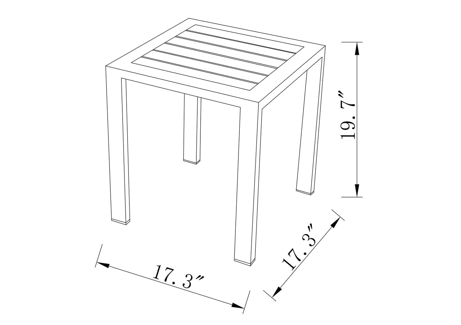 Ensemble Bistro Bern en Aluminium, Blanc