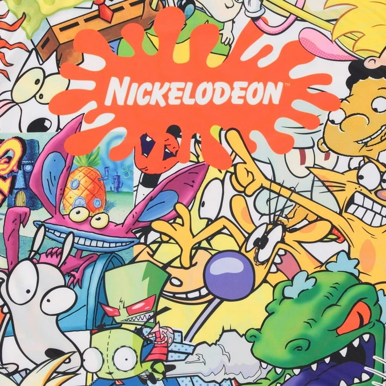 Nickelodeon Mens 90s Cartoon Shirt Rugrats Hey Arnold Ren