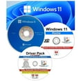 thumbnail image 1 of Windows 11 Home 64 Bit DVD & Repair, Recover, Restore, Reinstall Software & Drivers Pack. 3 Pack, 1 of 7