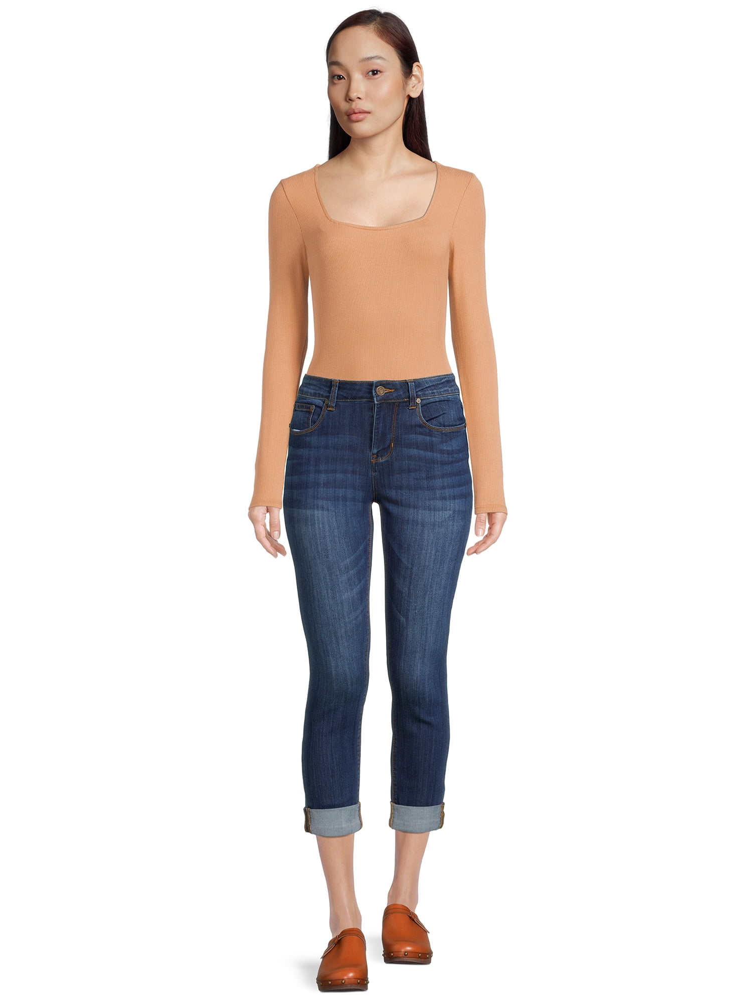 Self Esteem Juniors Ribbed Square Neck Bodysuit