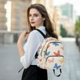 thumbnail image 6 of FORMRS Mini Backpack Purse for Women Quilted Travel Daypack Casual Shoulder Bag, Red Butterflies, 6 of 7