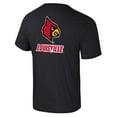 thumbnail image 3 of Men's Colosseum Black Louisville Cardinals Logo Lockup 2-Hit Active Blend T-Shirt, 3 of 3