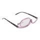 thumbnail image 4 of Gafas de maquillaje de una sola lente abatibles hacia abajo marco púrpura transparente gafas cosméticas de aumento giratorio +2,00, 4 of 5