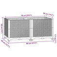 thumbnail image 2 of vidaXL Raised Bed Black Polypropylene Medium Durable Raised Bed 31.5"x15.7"x15", 2 of 7