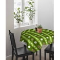 thumbnail image 4 of Saint Patrick's Day Suqare Tablecloth - 54 x 54 Inch, Green Rainbow Lucky Clovers Striped Waterproof & StainResistant Tablecloth, Washable Oil-proof Table Cover for Dining/Party/Wedding/Buffet, 4 of 9
