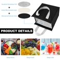 thumbnail image 3 of 10 Pieces Insulated Lunch Bag Bulk Lunch Box Large Reusable Leakproof Tote Container with Aluminum Foil Employees Gift for Nurses Men Office Work Beach Travel (Black), 3 of 5