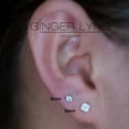 thumbnail image 4 of Solitaire Flat Back Stud Earrings by Ginger Lyne Sterling Silver 5A CZ 3mm or 5mm Stone, 4 of 5