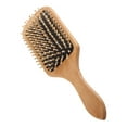 thumbnail image 3 of Cepillo de pelo profesional para desenredar cabello grueso y rizado con mango de madera, 3 of 14