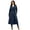 Navy, variant on Jessica London Women's Plus Size Double-Breasted Long Trench Raincoat