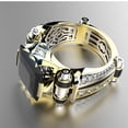 thumbnail image 5 of Anillo de circonita de dos colores con forma de joyería, anillo atmosférico de moda, 5 of 5
