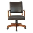 thumbnail image 2 of Deluxe Wood Bankers Chair in Espresso Faux Leather, 2 of 5