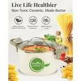 thumbnail image 5 of Gotham Steel 5 Qt Nonstick Pasta Pot with Strainer Lid & Twist and Lock Handles, Multipurpose Stock Pot, Dishwasher Safe, Cream, 5 of 9