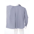 thumbnail image 5 of SiiRoh Men Elderly Adaptive Tee Shirts Open Back with Full Back Overlap Loose Long Sleeve Button-up Shirt for Daily Caring Dark Blue L, 5 of 7