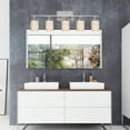 thumbnail image 2 of Melucee Modern Bathroom Light Fixtures, 5 Light Vanity Lights, Brushed Nickel Wall Lamp with White Glass for Bathroom, 2 of 6