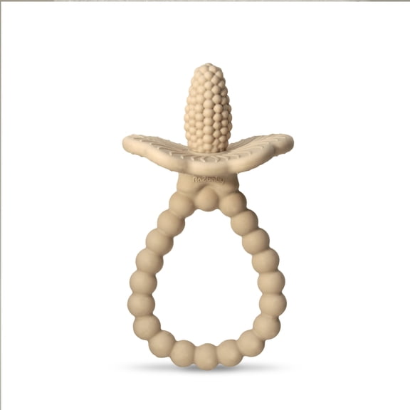 RaZbaby RaZberry Teether Plus 3m+ - BPA Free, Easy-to-Hold, Teething Relief - Tan
