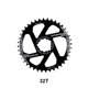 thumbnail image 3 of Naiovety Platos de 32T/34T/36T/38T/40T, bandeja de un solo disco, montaje directo, aleación de aluminio, resistente al óxido, resistente al agua, placa Ciclismo  negro 32T Naiovety OD025939-01, 3 of 6