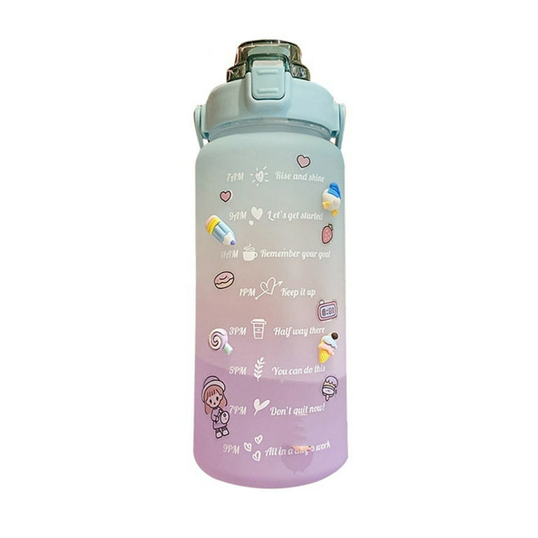 2 Liter Water Bottle with Straw Female Jug Girls Portable Travel bottles  Fitness Bike Cup Summer