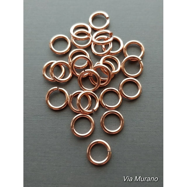 SNAPEEZ II ULTRAPLATE Jump Rings 10mm 24 kt. Rose Gold Plate. See