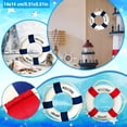 thumbnail image 2 of Toyeng 1PC Welcome Cloth Decorative Life Ring, Buoy Home Wall Nautical Decor, Blue, 2 of 6