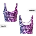 thumbnail image 6 of Rateoe Blue Lightning Print Womens' Sports Bras Scoop Neck Sports Vest- Padded U Back Seamless High Impact Support, 6 of 7