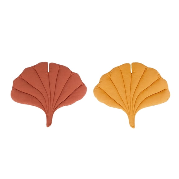 Thick Leaf-Shaped Pet Floor Mat - Soft Cloth Mat for Cat/Dog Kennel, Cage, Machine Washable, Anti- Base