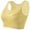Yellow, variant on Arlun Mesh Breathable Sports Bras for Women Pure Color Fixed Chest Pad Style No Underwire Full Coverage Push up Bralettes for Gym Running Fitness Wear Yellow M