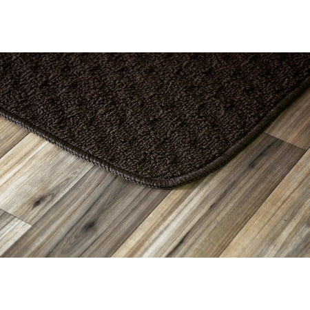 Garland Rug Town Square Solid Mocha 2pc Kitchen Accent Rug Set(18"x28