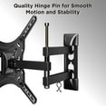 Fullmotion TV Wall Mount for most 23"55" flat panel TVs in Black