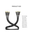 thumbnail image 3 of 3pcs RCA Extension Cable RCA Stereo Video Extension Cable,RCA Male to Female Connectors for Home Theater HiFi Systems, 3 of 9