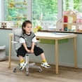 thumbnail image 2 of Gymax Kids Desk Chair Adjustable Height Children Study Chair w/ Auto Universal Casters Gray, 2 of 10